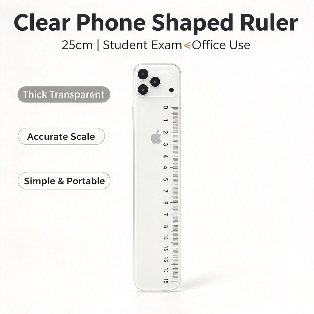 Custom Logo 25cm Transparent Straight Ruler — Bulk Wholesale