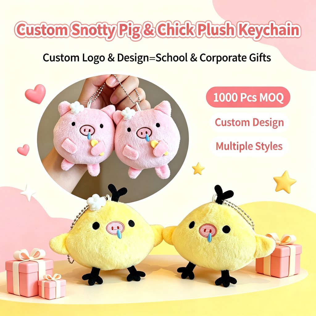 Pig Snot Chick Plush Keychain