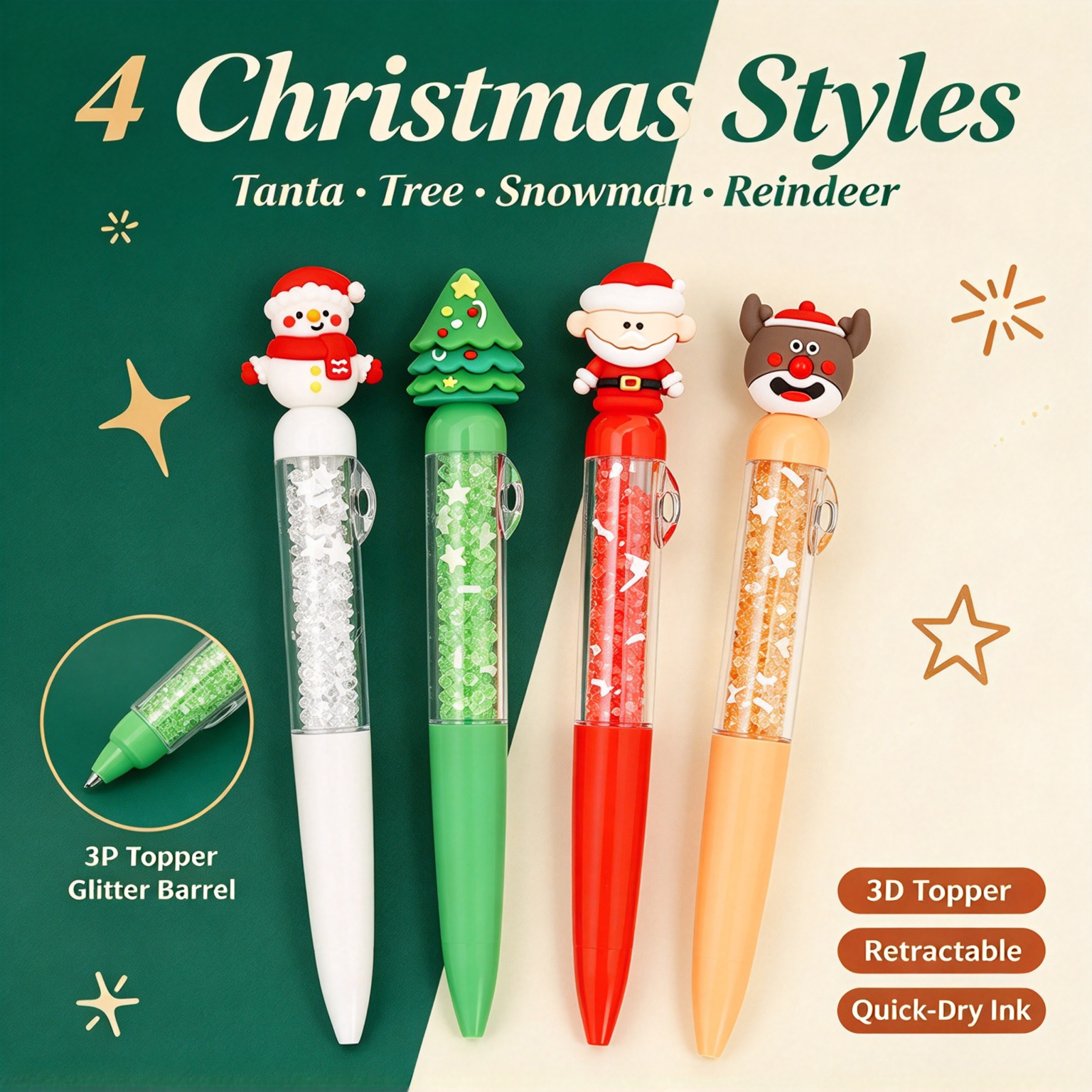MOYIA Custom Logo Christmas Silicone Gel Pen
