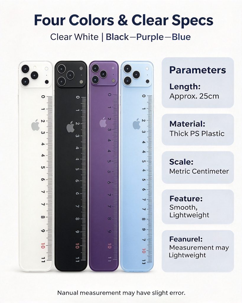 Custom Logo 25cm Transparent Straight Ruler — Bulk Wholesale