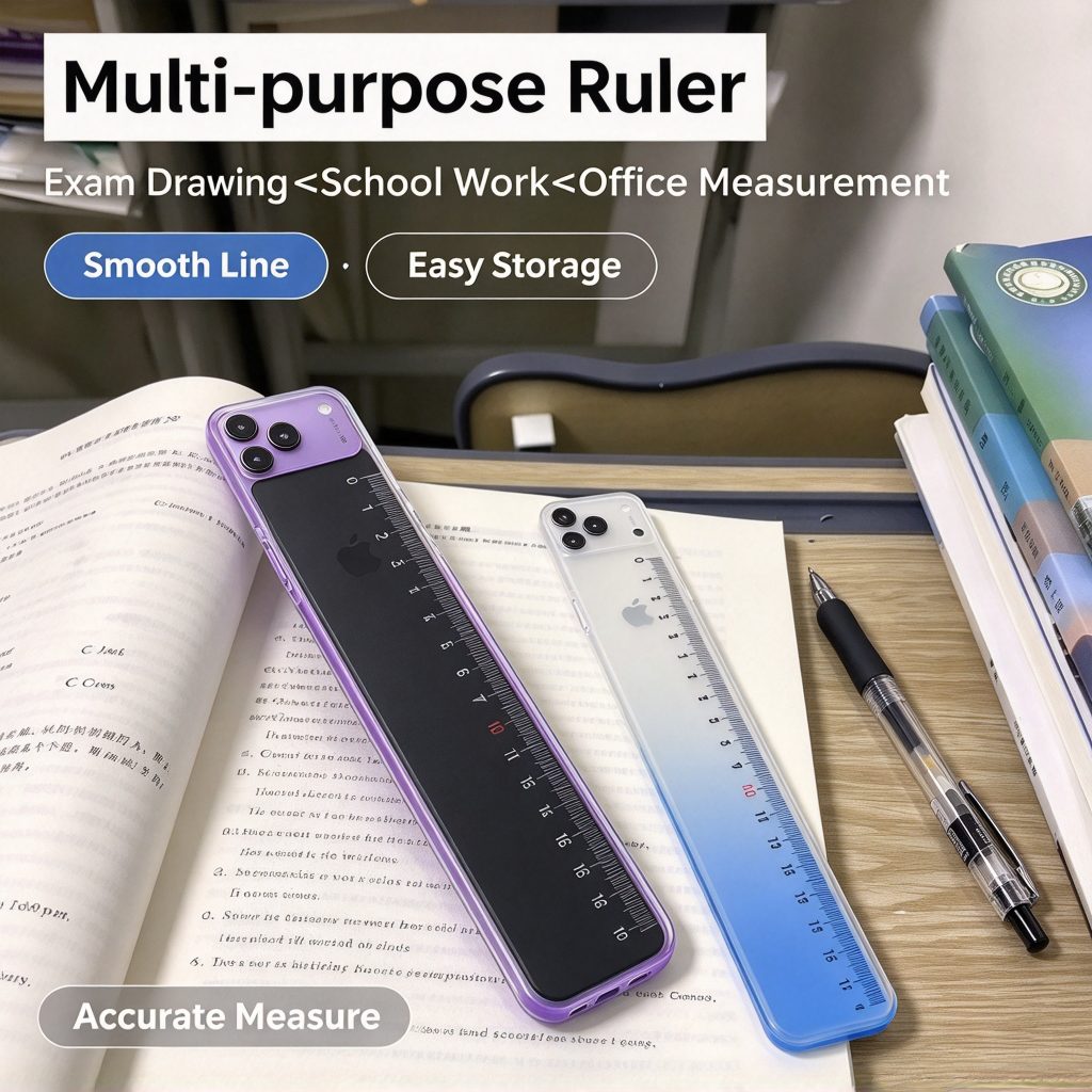 Custom Logo 25cm Transparent Straight Ruler — Bulk Wholesale
