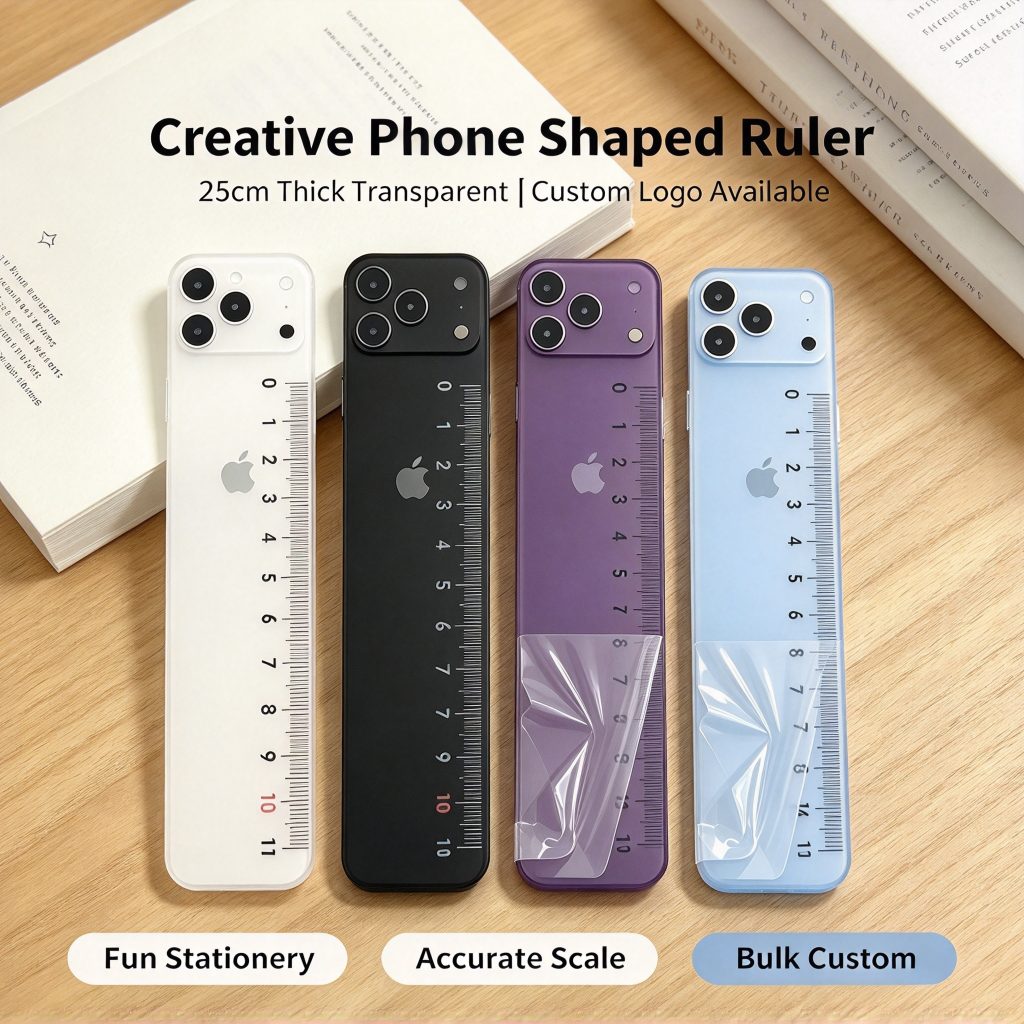 Custom Logo 25cm Transparent Straight Ruler — Bulk Wholesale