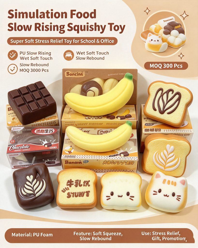Custom Soft Bread Squishy — Bulk Wholesale & Logo Print