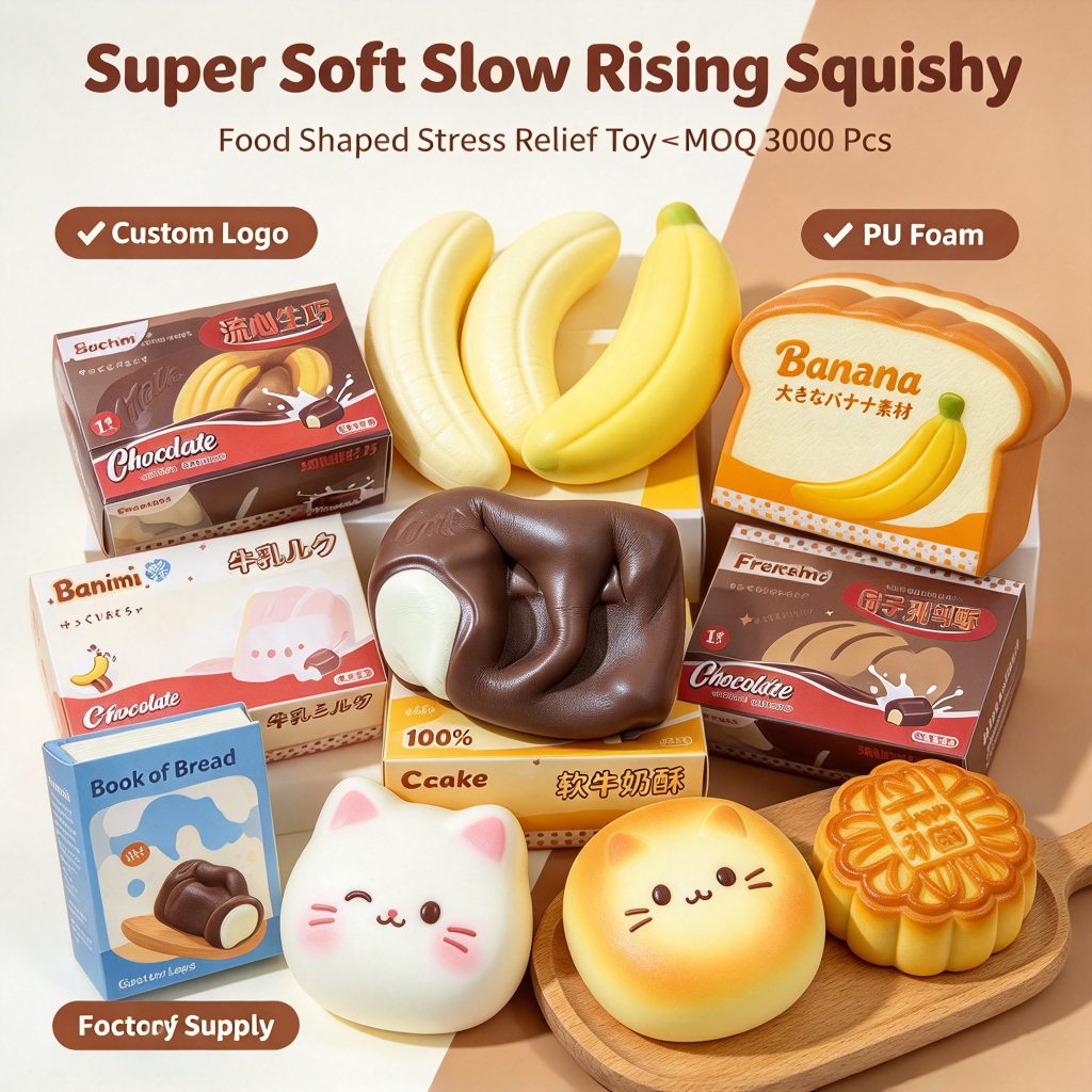 Custom Soft Bread Squishy — Bulk Wholesale & Logo Print
