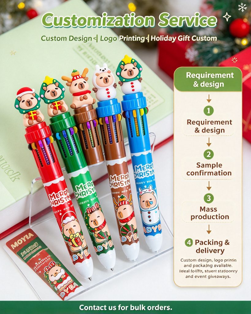 Capybara 10 Colors Ballpoint Pen - MOYIA custom wholesale