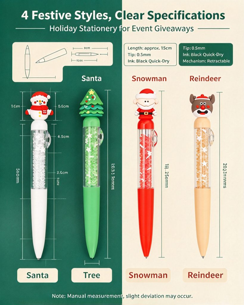 Custom Christmas Silicone Gel Pen — Bulk Wholesale & Logo Print