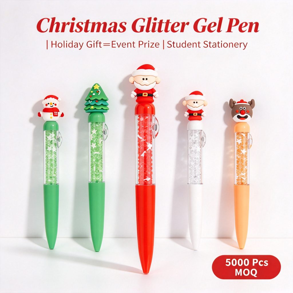 Custom Christmas Silicone Gel Pen — Bulk Wholesale & Logo Print
