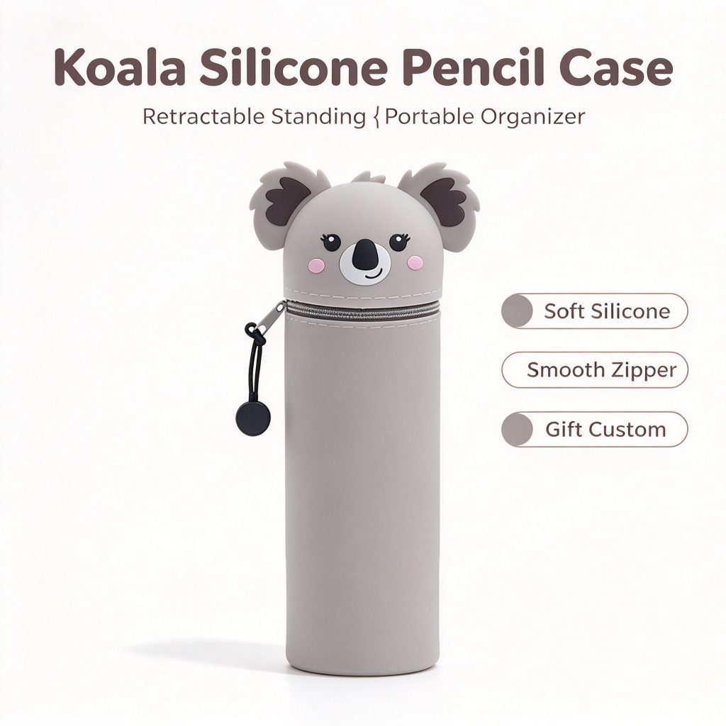 Custom Foldable Telescopic Silicone Pencil Case — Bulk Wholesale