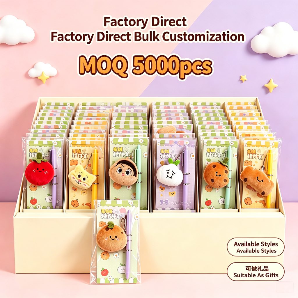 Custom Plush Retractable Ballpoint Pen — Bulk Wholesale & Logo Print