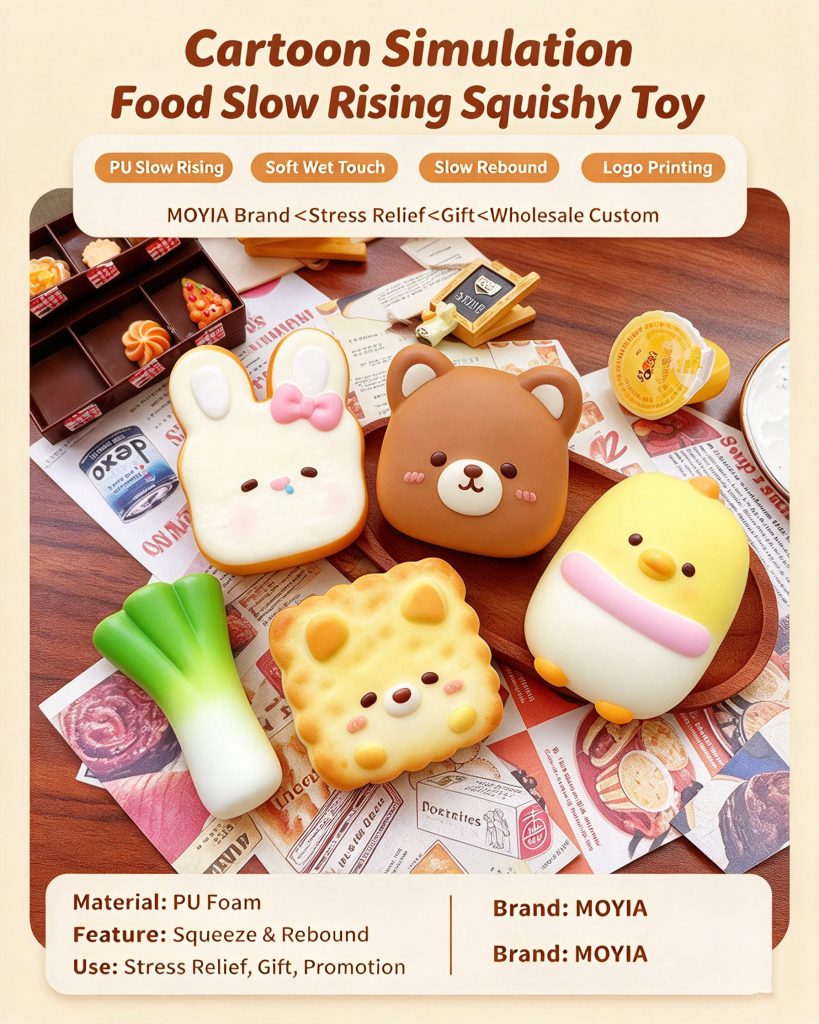 Custom Simulation Food Squishy (PU) — Bulk Wholesale & Logo