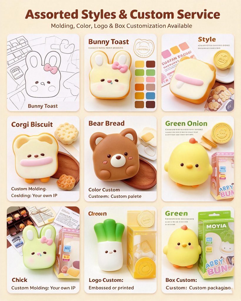 Custom Simulation Food Squishy (PU) — Bulk Wholesale & Logo