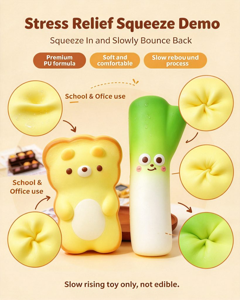 Custom Simulation Food Squishy (PU) — Bulk Wholesale & Logo
