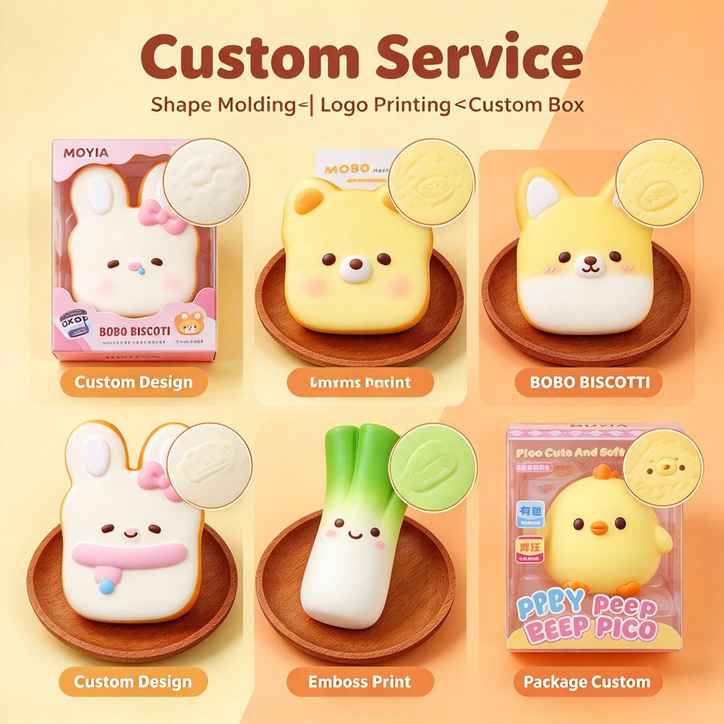Custom Simulation Food Squishy (PU) — Bulk Wholesale & Logo