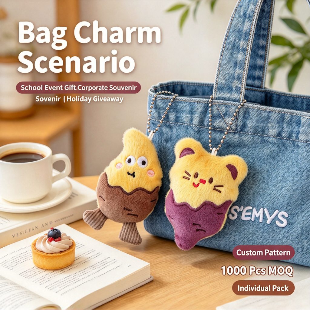 Custom Sweet Potato Plush Keychain — Bulk Wholesale & Logo