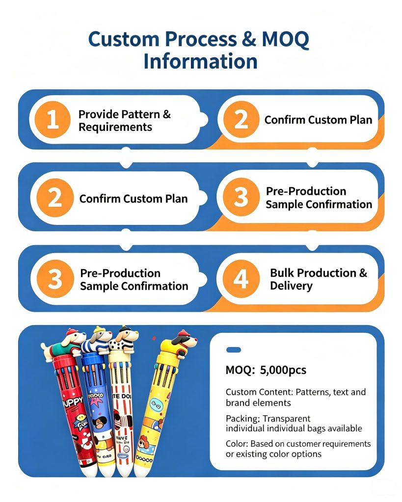 Custom Logo 10-Color Ballpoint Pen — Bulk Wholesale & Private Label