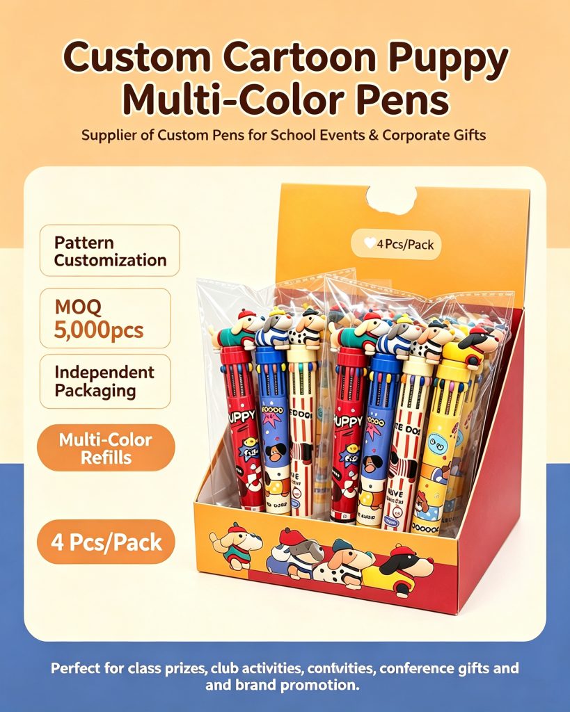 Custom Logo 10-Color Ballpoint Pen — Bulk Wholesale & Private Label