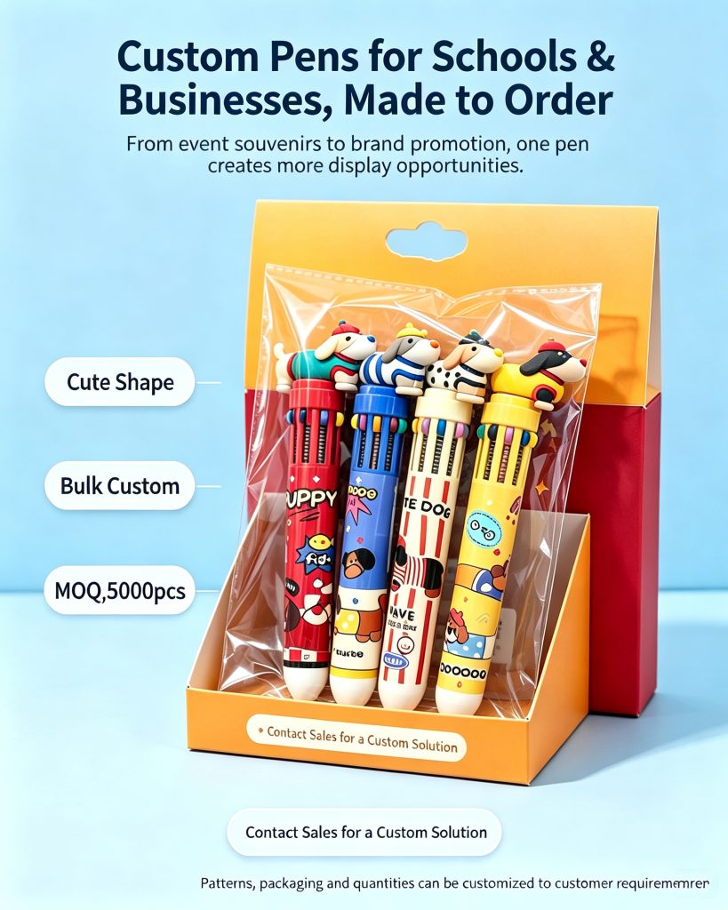 Custom Logo 10-Color Ballpoint Pen — Bulk Wholesale & Private Label