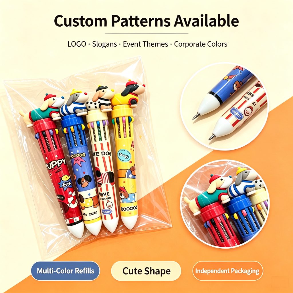 Custom Logo 10-Color Ballpoint Pen — Bulk Wholesale & Private Label