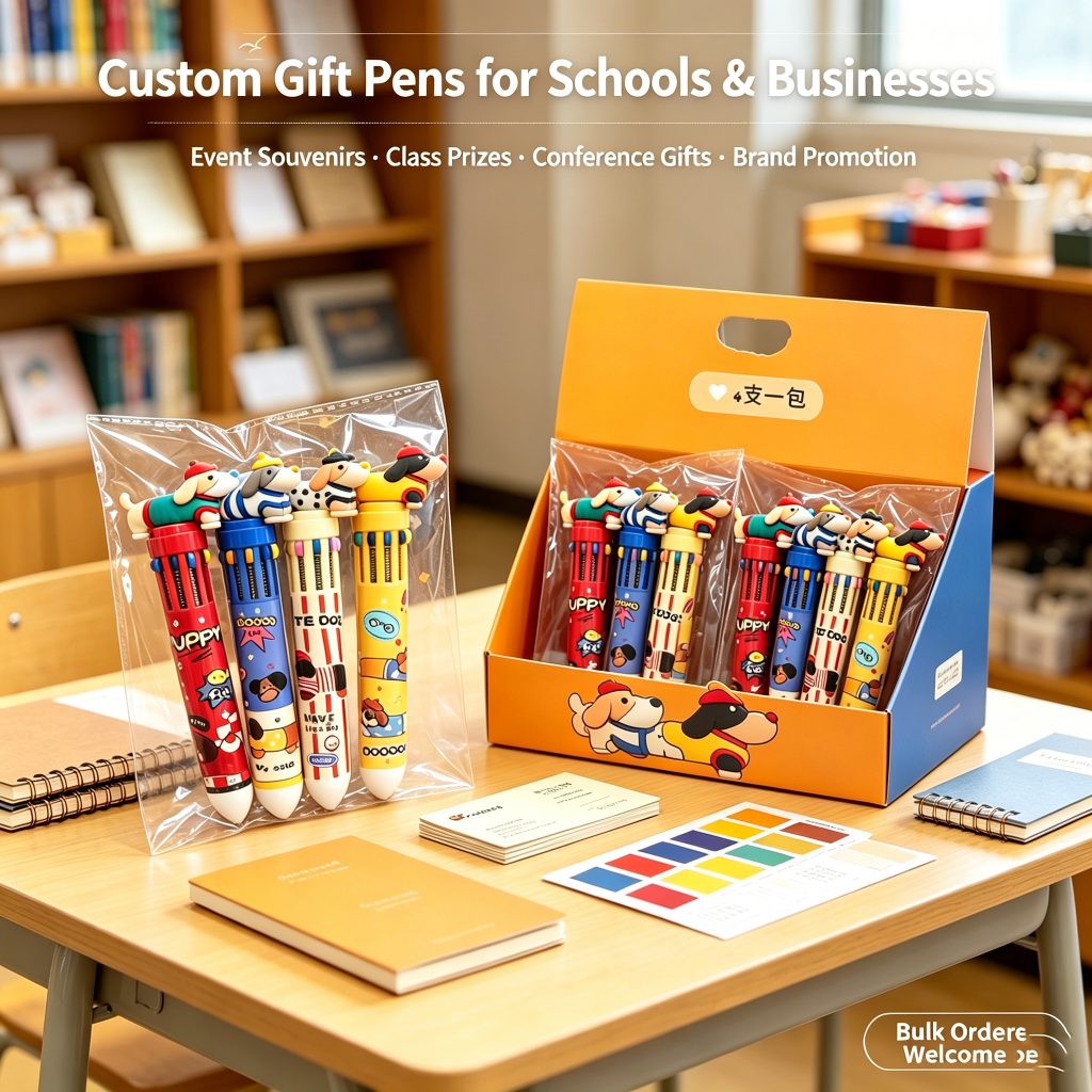 Custom Logo 10-Color Ballpoint Pen — Bulk Wholesale & Private Label